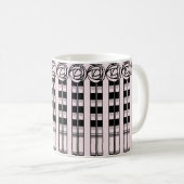 Scottish Rennie Mackintosh inspirierte Rosen-Tasse Kaffeetasse (VorderseiteRechts)