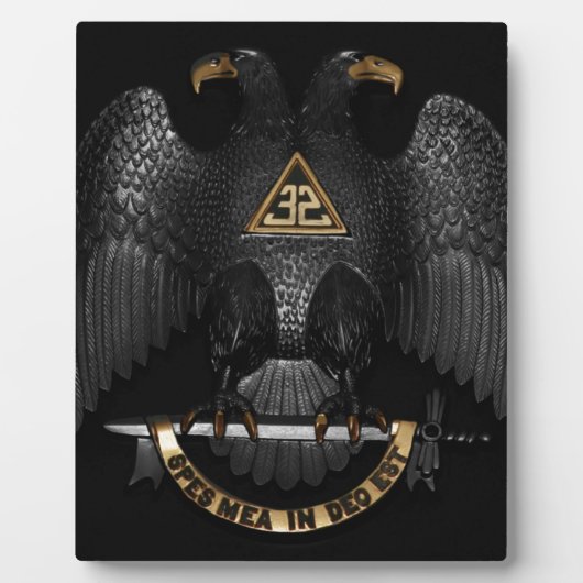 Scottish Rite 32 Degree Mason Eagle Fotoplatte (Vorderseite)