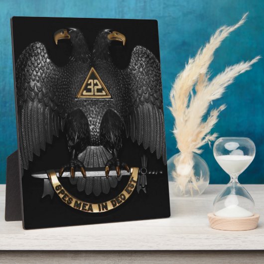 Scottish Rite 32 Degree Mason Eagle Fotoplatte (Seite)