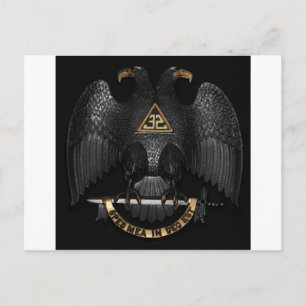 Scottish Rite 32 Degree Mason Eagle Postkarte