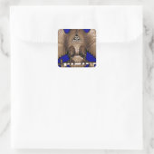 Scottish Rite 32 Degree Royal Blue Quadratischer Aufkleber (Tasche)