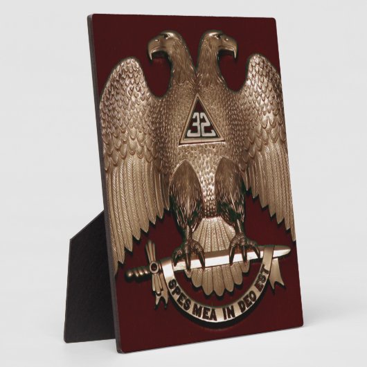Scottish Rite 32 Grad Mason Double Eagle Red Fotoplatte (Seite)
