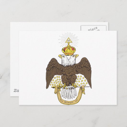 Scottish Rite Postkarte (Vorne/Hinten)