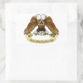 Scottish Rite Rechteckiger Aufkleber (Tasche)