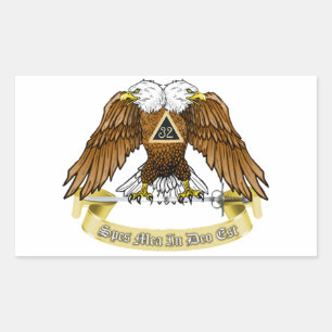 Scottish Rite Rechteckiger Aufkleber