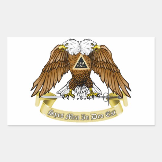 Scottish Rite Rechteckiger Aufkleber (Vorderseite)