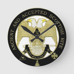 Scottish Rite Runde Wanduhr