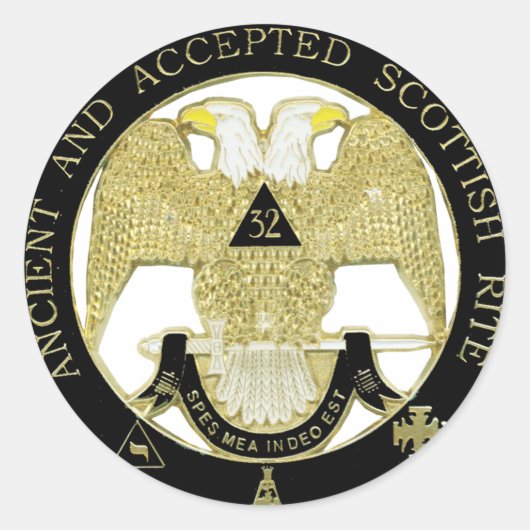 Scottish Rite Runder Aufkleber (Vorderseite)