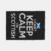Scottish Roots Scotland Scots Can't Keep Calm Funn Fleecedecke (Vorderseite (Horizontal))
