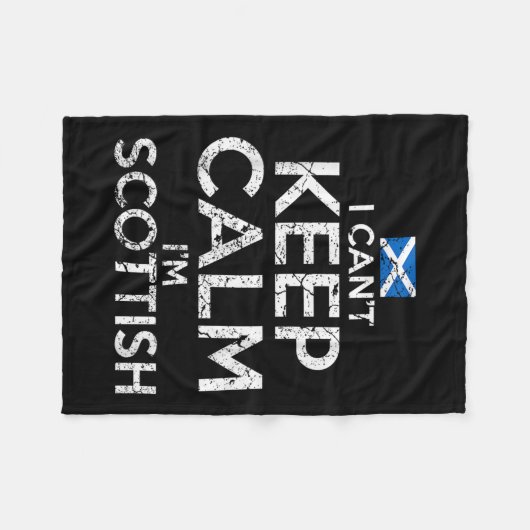 Scottish Roots Scotland Scots Can't Keep Calm Funn Fleecedecke (Vorderseite (Horizontal))