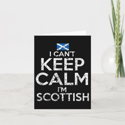 Scottish Roots Scotland Scots Can't Keep Calm Funn Karte (Vorderseite)