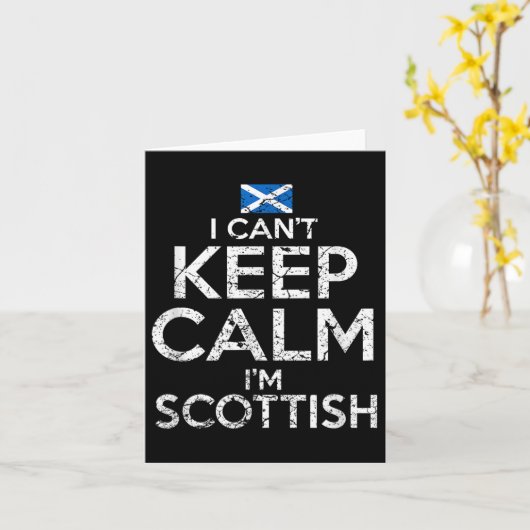 Scottish Roots Scotland Scots Can't Keep Calm Funn Karte (Gelbe Blume)