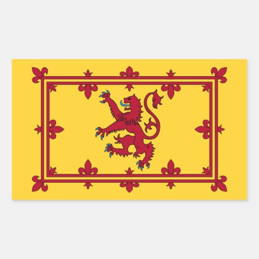 Scottish Royal Banner, Schottland Rechteckiger Aufkleber (Vorderseite)