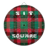 Scottish Royal Checkered Tartan Kariert mit Text Dartscheibe (vorne)