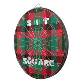 Scottish Royal Checkered Tartan Kariert mit Text Dartscheibe (Vorderseite rechts)