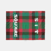 Scottish Royal Checkered Tartan Kariert mit Text Fleecedecke (Vorderseite (Horizontal))