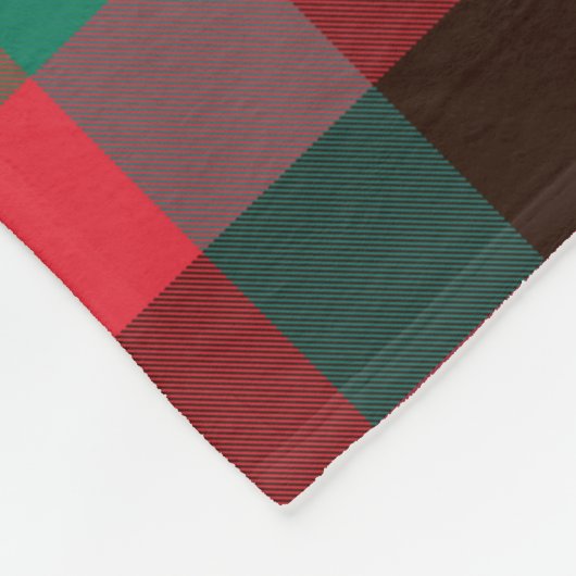 Scottish Royal Checkered Tartan Kariert mit Text Fleecedecke (Ecke)