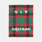 Scottish Royal Checkered Tartan Kariert mit Text Fleecedecke (Vorderseite)