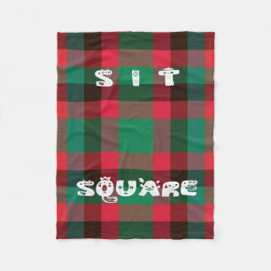 Scottish Royal Checkered Tartan Kariert mit Text Fleecedecke