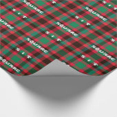 Scottish Royal Checkered Tartan Kariert mit Text Geschenkpapier (Ecke)