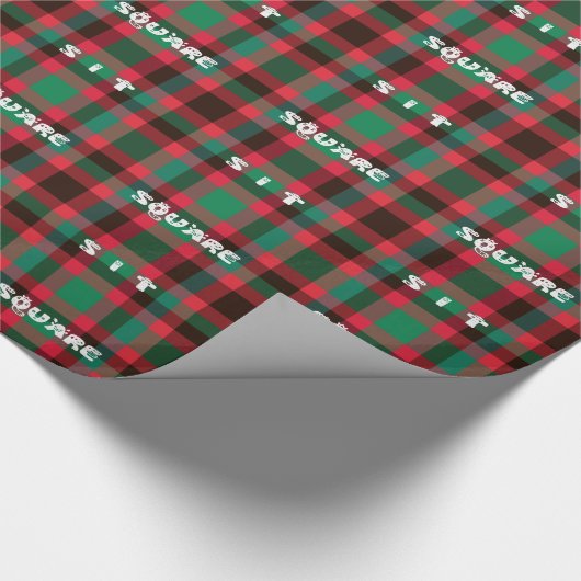 Scottish Royal Checkered Tartan Kariert mit Text Geschenkpapier (Ecke)