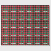 Scottish Royal Checkered Tartan Kariert mit Text Geschenkpapier (Flach)