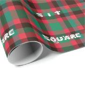 Scottish Royal Checkered Tartan Kariert mit Text Geschenkpapier (Rolleneckpunkt)