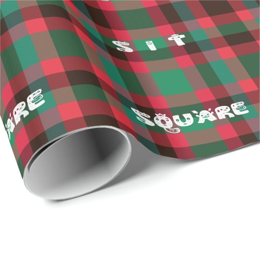 Scottish Royal Checkered Tartan Kariert mit Text Geschenkpapier (Rolleneckpunkt)