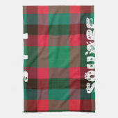Scottish Royal Checkered Tartan Kariert mit Text Handtuch (Vertikal)