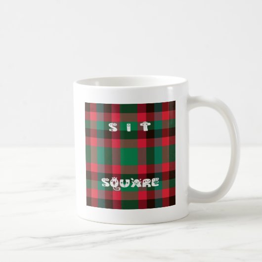 Scottish Royal Checkered Tartan Kariert mit Text Kaffeetasse (Rechts)