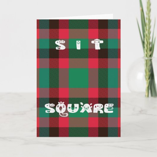 Scottish Royal Checkered Tartan Kariert mit Text Karte (Vorderseite)