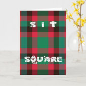 Scottish Royal Checkered Tartan Kariert mit Text Karte (Gelbe Blume)