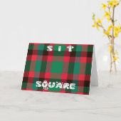 Scottish Royal Checkered Tartan Kariert mit Text Karte (Gelbe Blume)
