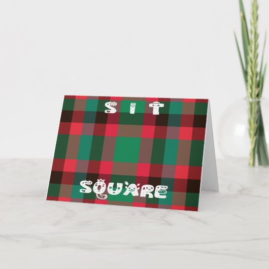 Scottish Royal Checkered Tartan Kariert mit Text Karte (Vorderseite)