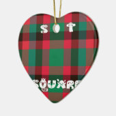 Scottish Royal Checkered Tartan Kariert mit Text Keramikornament (Links)