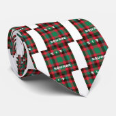 Scottish Royal Checkered Tartan Kariert mit Text Krawatte (Gerollt)