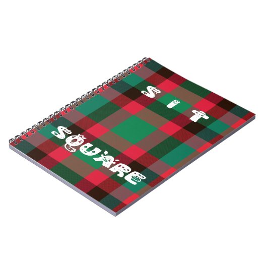 Scottish Royal Checkered Tartan Kariert mit Text Notizblock (Linke Seite)