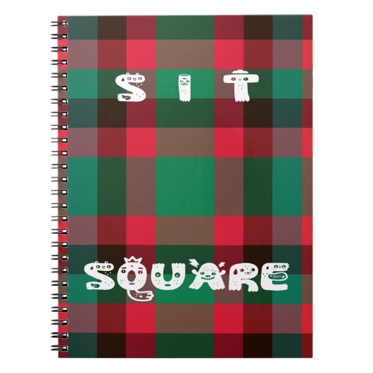 Scottish Royal Checkered Tartan Kariert mit Text Notizblock (Vorderseite)