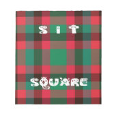Scottish Royal Checkered Tartan Kariert mit Text Notizblock (Vorderseite)
