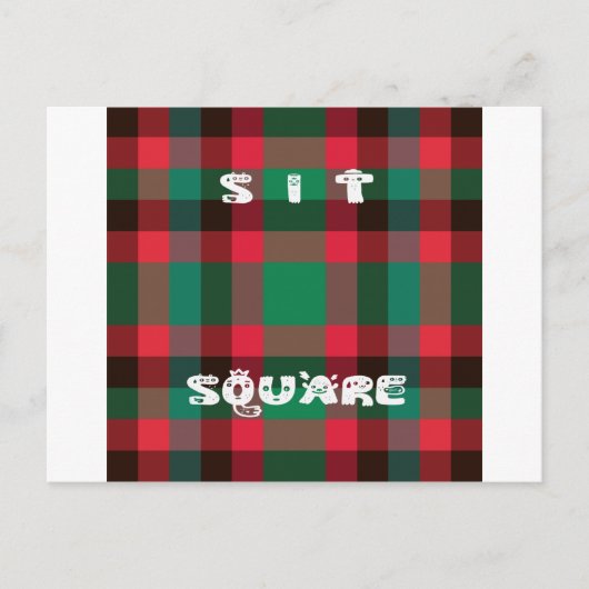 Scottish Royal Checkered Tartan Kariert mit Text Postkarte (Vorderseite)