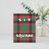 Scottish Royal Checkered Tartan Kariert mit Text Postkarte (Stehend Vorderseite)