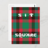 Scottish Royal Checkered Tartan Kariert mit Text Postkarte (Vorne/Hinten)