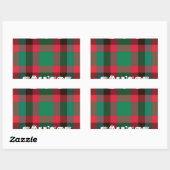 Scottish Royal Checkered Tartan Kariert mit Text Rechteckiger Aufkleber (Blatt)