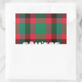 Scottish Royal Checkered Tartan Kariert mit Text Rechteckiger Aufkleber (Tasche)