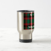 Scottish Royal Checkered Tartan Kariert mit Text Reisebecher (Mittel)