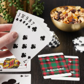 Scottish Royal Checkered Tartan Kariert mit Text Spielkarten (In Situ)