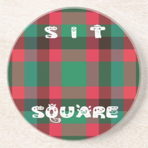 Scottish Royal Checkered Tartan Kariert mit Text Untersetzer
