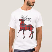 Scottish (Royal Stewart) Tartan Deer T - Shirt (Vorderseite)