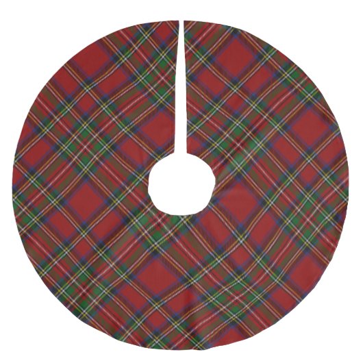 Scottish Royal Stewart Tartan Polyester Weihnachtsbaumdecke (Vorderseite)