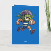 Scottish Rugby Thistle Character Fierce Sports  Karte (Rückseite)